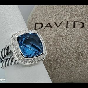 David Yurman 11mm Topaz Albion with Diamonds💎💙